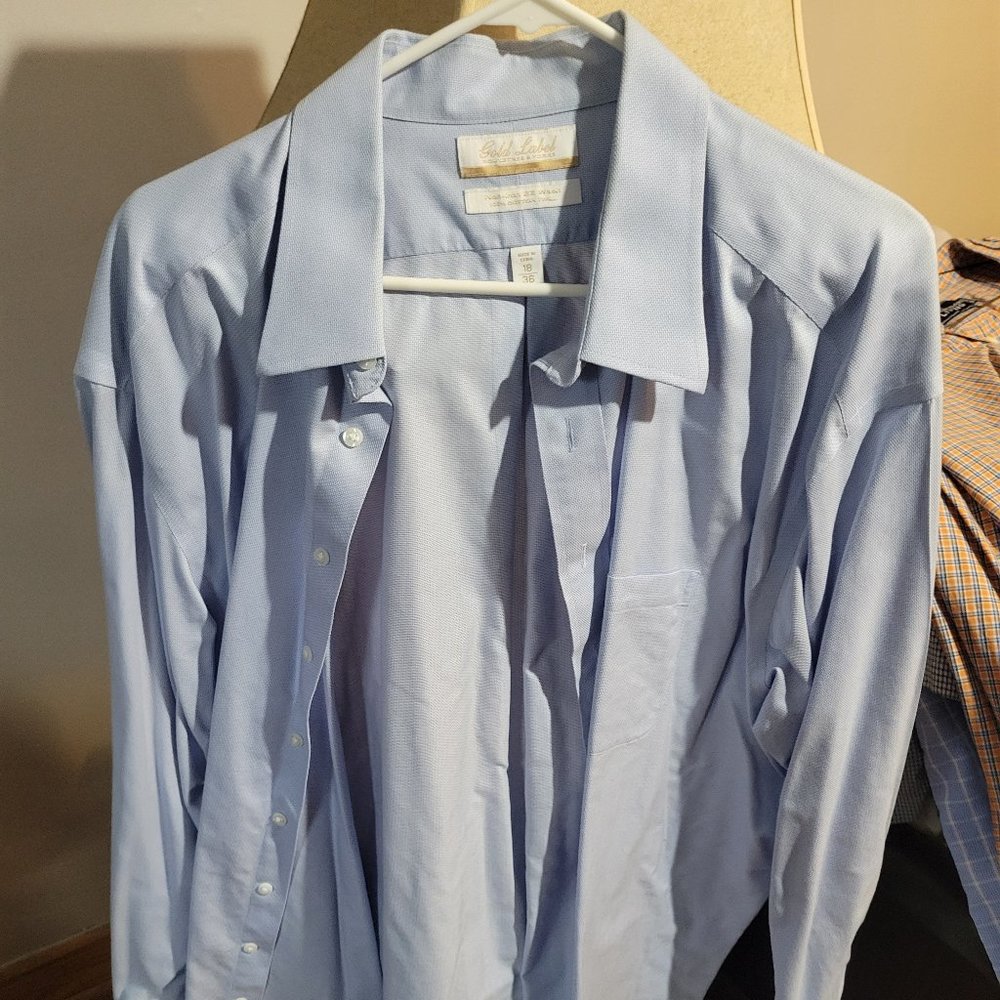 Gold Label Cotton Twill Dress Shirt 18/36